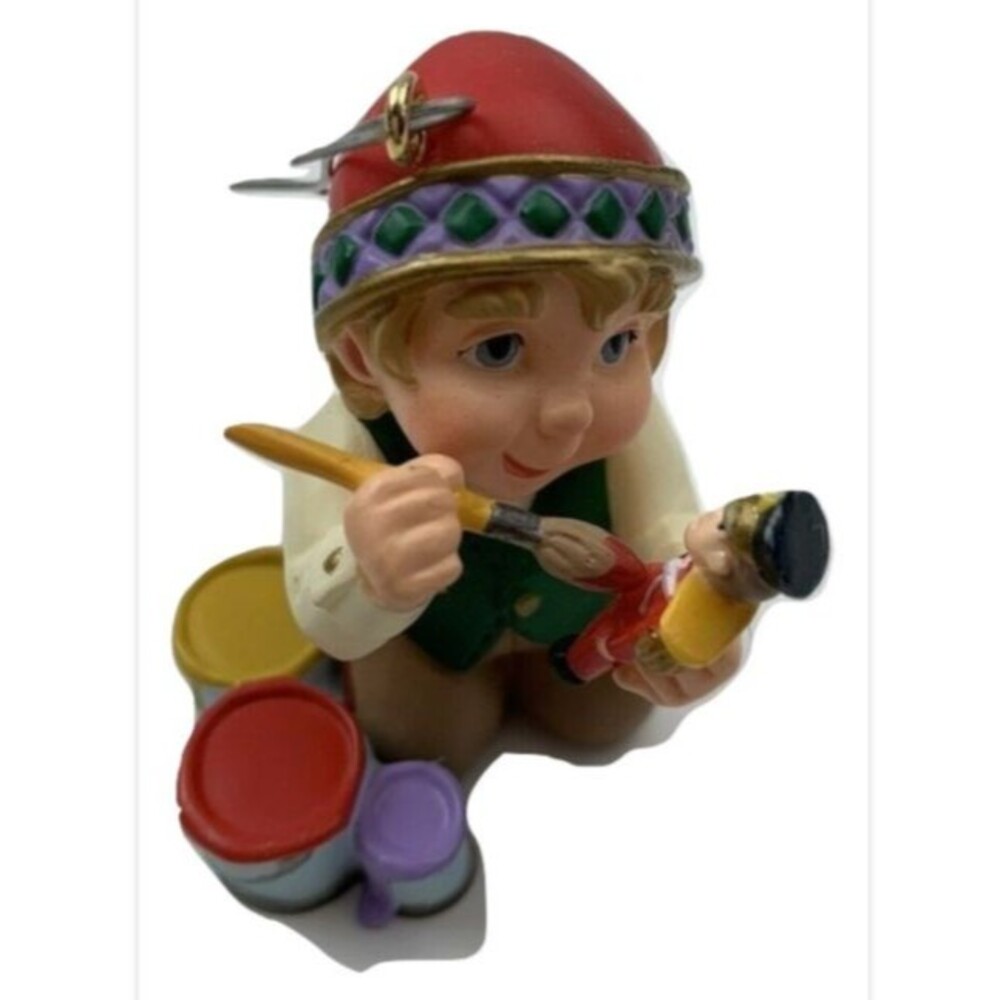 Hallmark Keepsake Arctic Artist Elf Painting Toy Soldier Ornament 1999